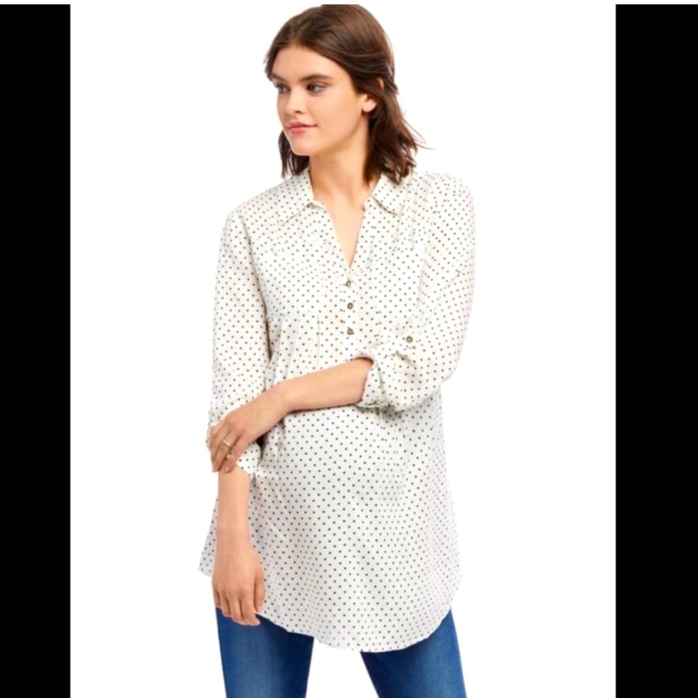 Motherhood Maternity Polka Dot Blouse